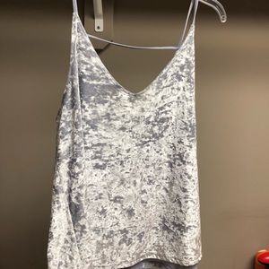 Crushed velvet tank top